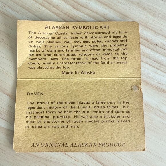 Vtg Alaskan Totem Pole Thunderbird Bird Pole by Kiana 1980's 8 3/4" Tall w/ Tags - Picture 5 of 16